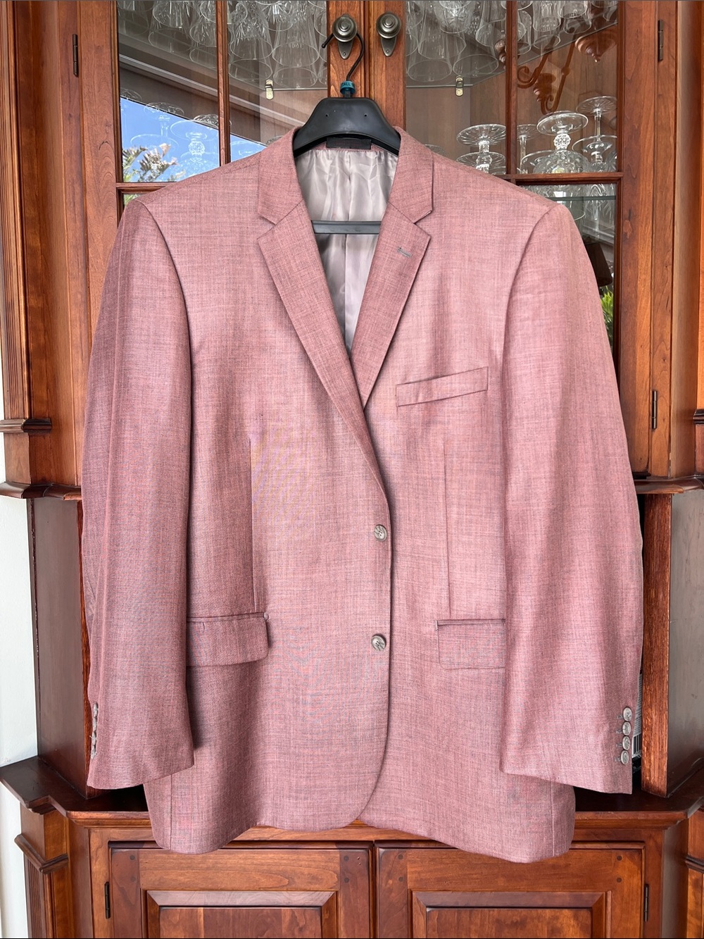 Men's Salmon color Single-Breasted Blazer - Contemporary Tailored Sport Coat